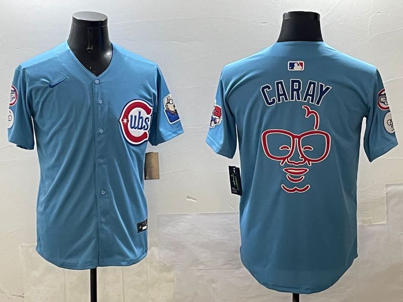 Men Chicago Cubs Blank Light Blue Fashion Joint Name Game 2025 Nike MLB Jersey style 1->colorado rockies->MLB Jersey